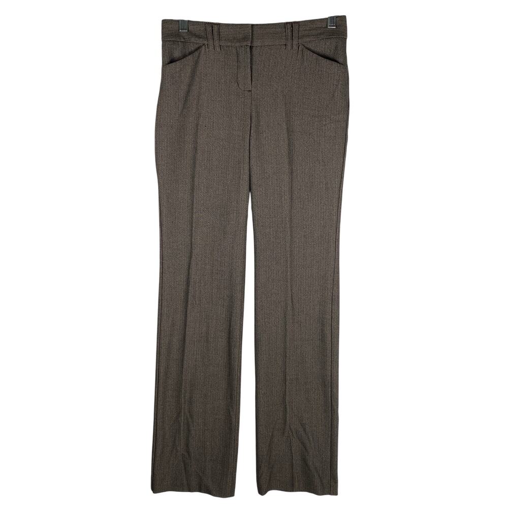 Express Editor Dress Pants Womens 00R Brown Tailored Minimalist Classic Office